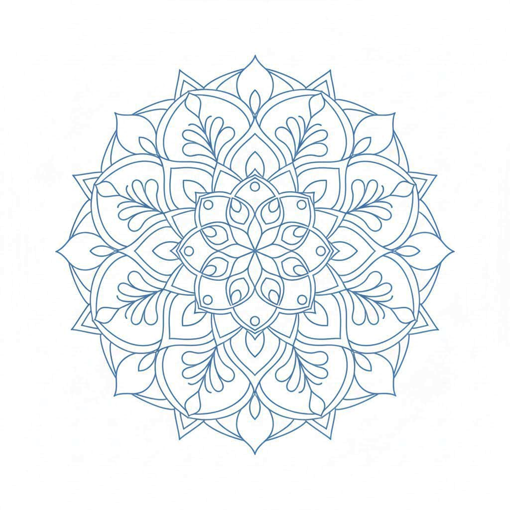 Gentle Orbit Modern Mandala Template Mandalas