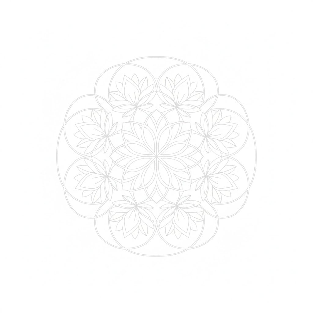 Inner Glow Flower of Life Mandala Template Mandalas