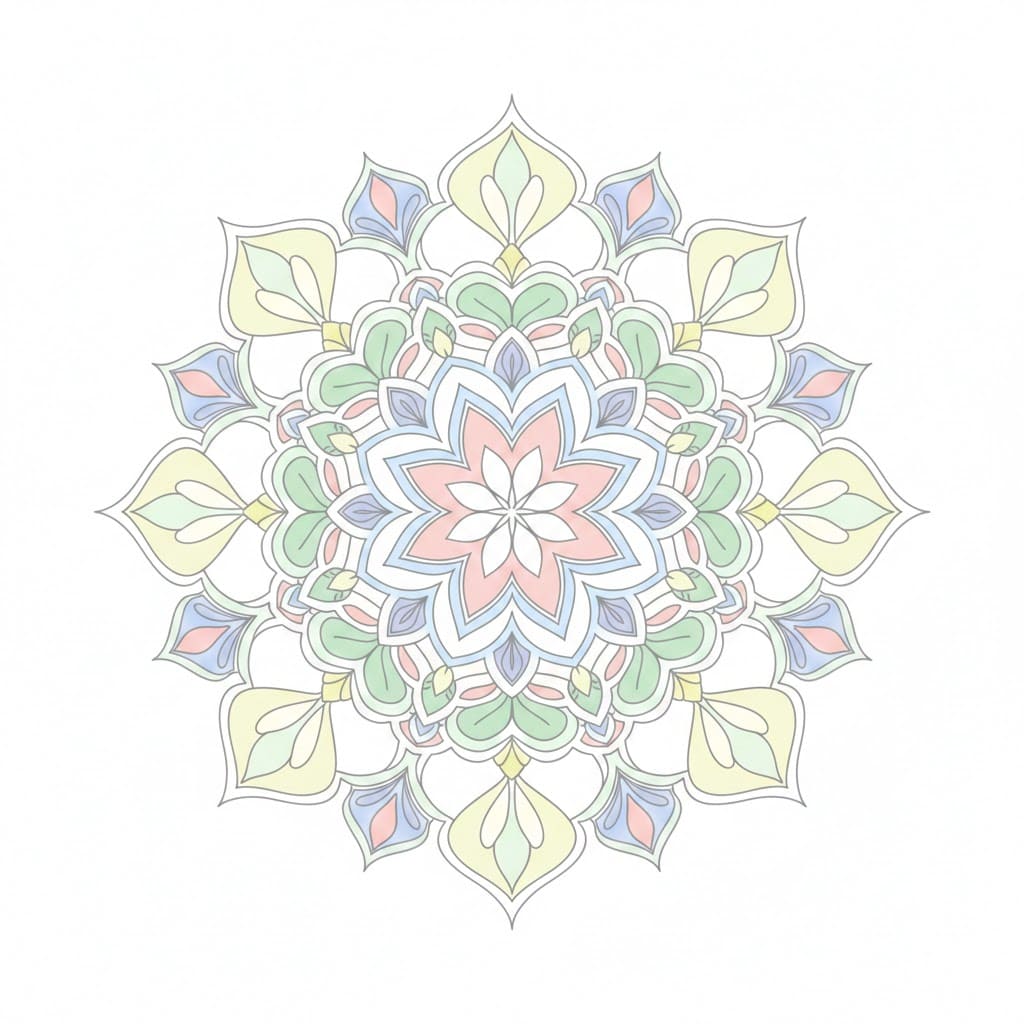 Inner Glow Modern Mandala Template Mandalas