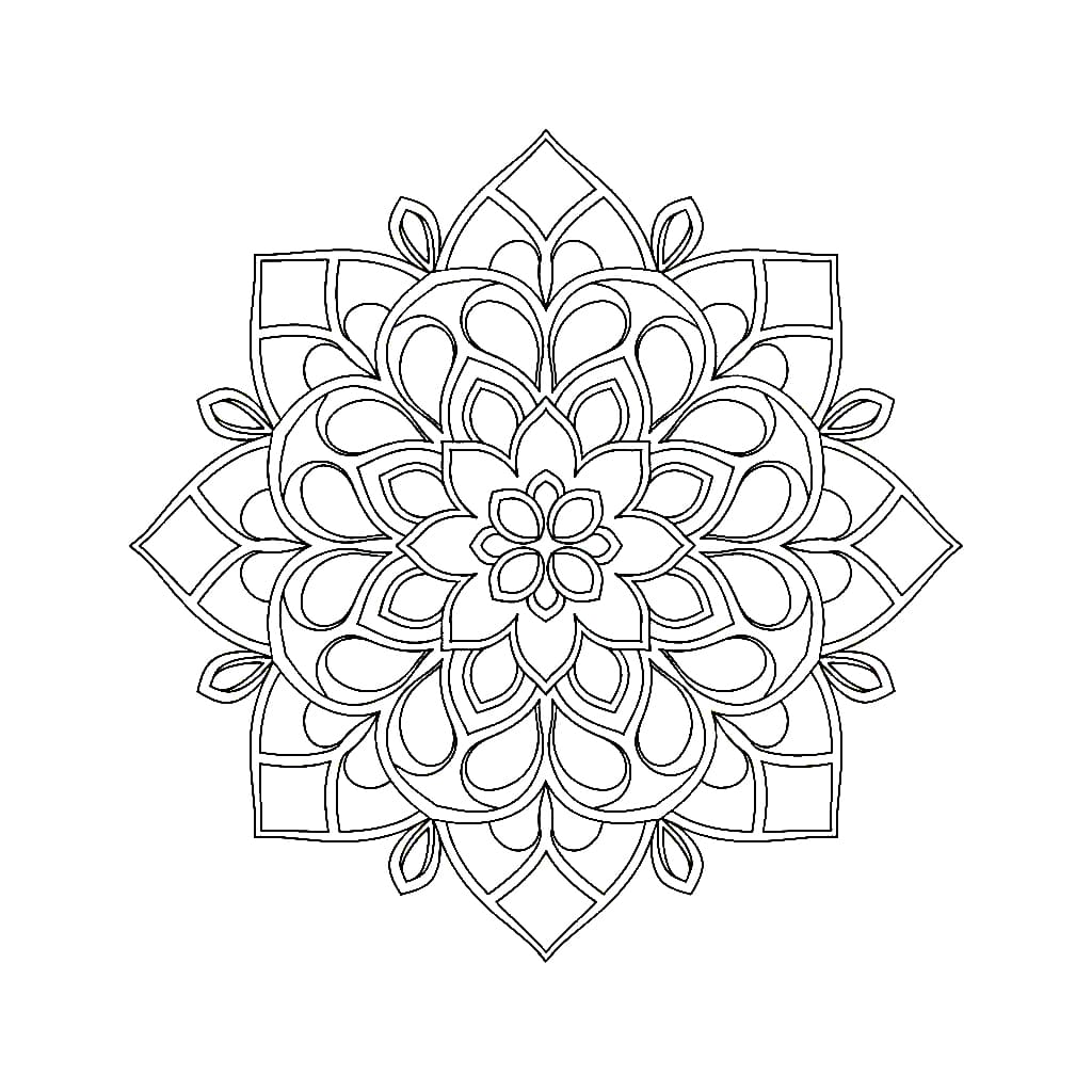 Inner Peace Circle Mandala Template Mandalas