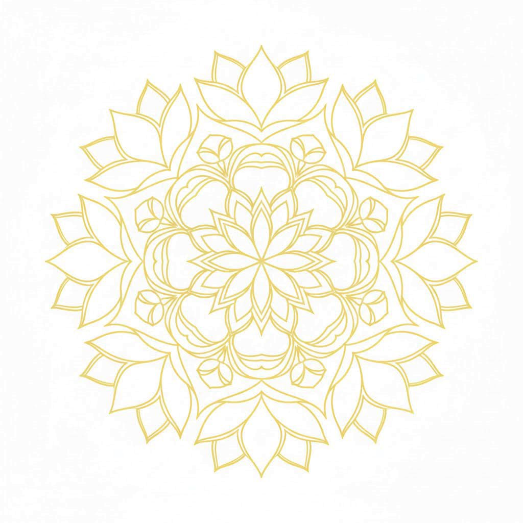 Lotus Glow Circle Mandala Template Mandalas