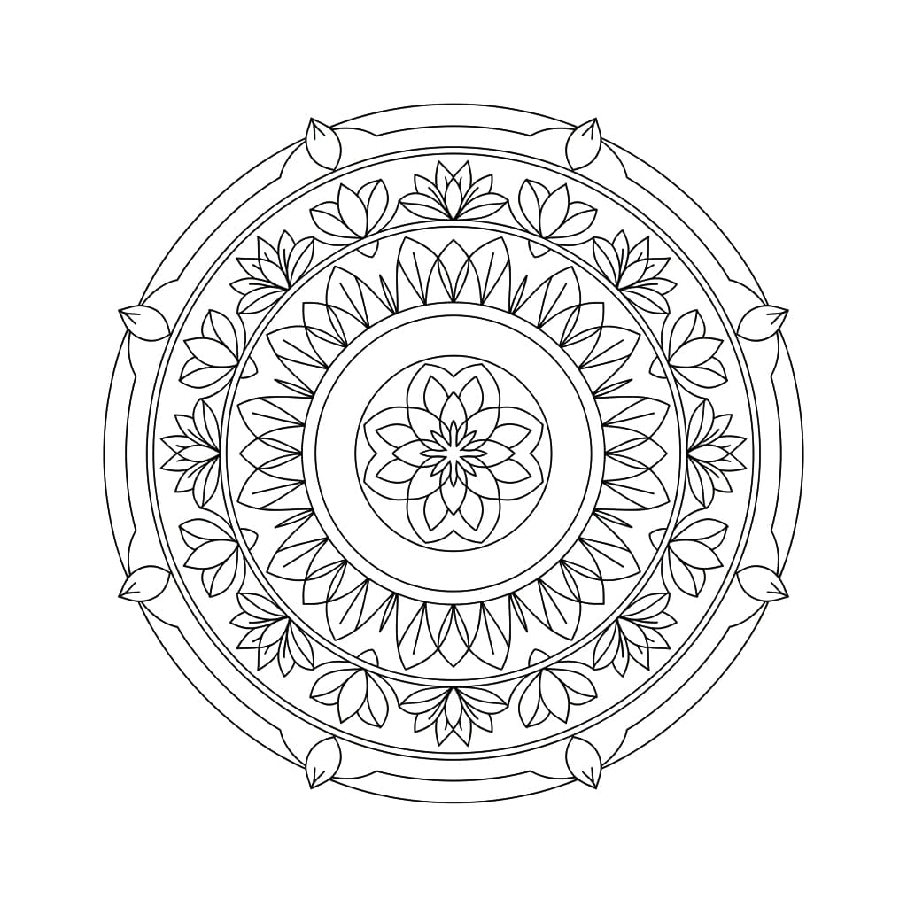 Luminous Circle Mandala Template Mandalas