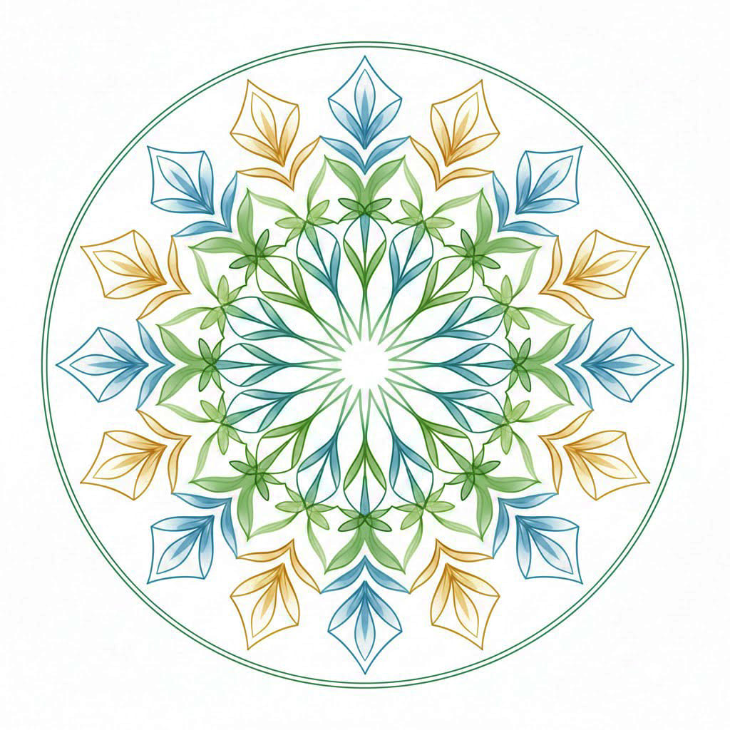 Luminous Modern Mandala Template Mandalas