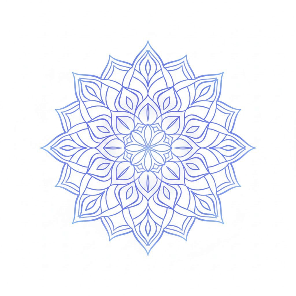 Opal Sky Modern Mandala Template Mandalas