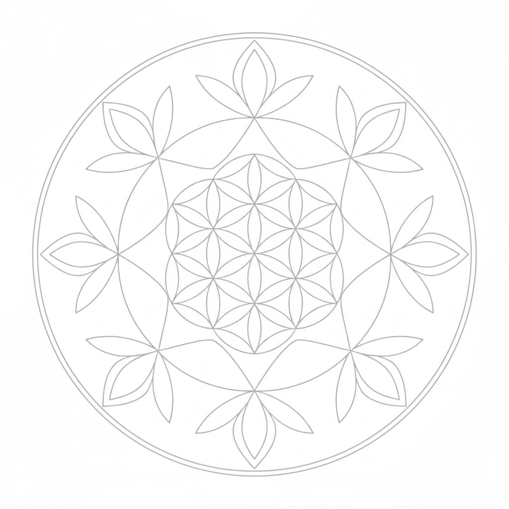 Peaceful Geometry Flower of Life Mandala Template Mandalas