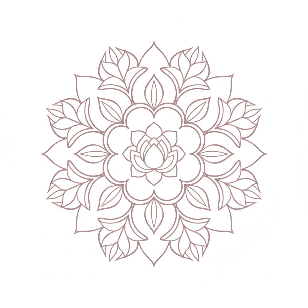 Quiet Lotus Modern Mandala Template Mandalas