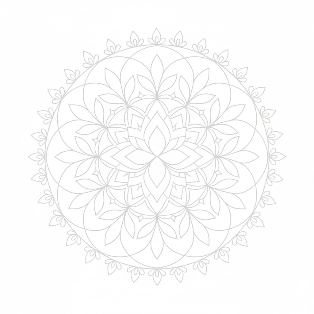 Quiet Radiance Flower of Life Mandala Template Mandalas