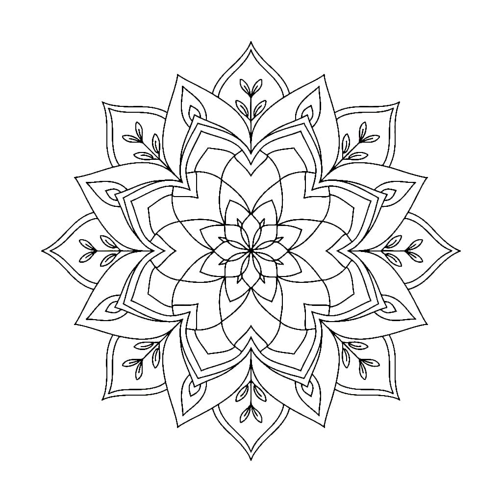 Quiet Star Circle Mandala Template Mandalas