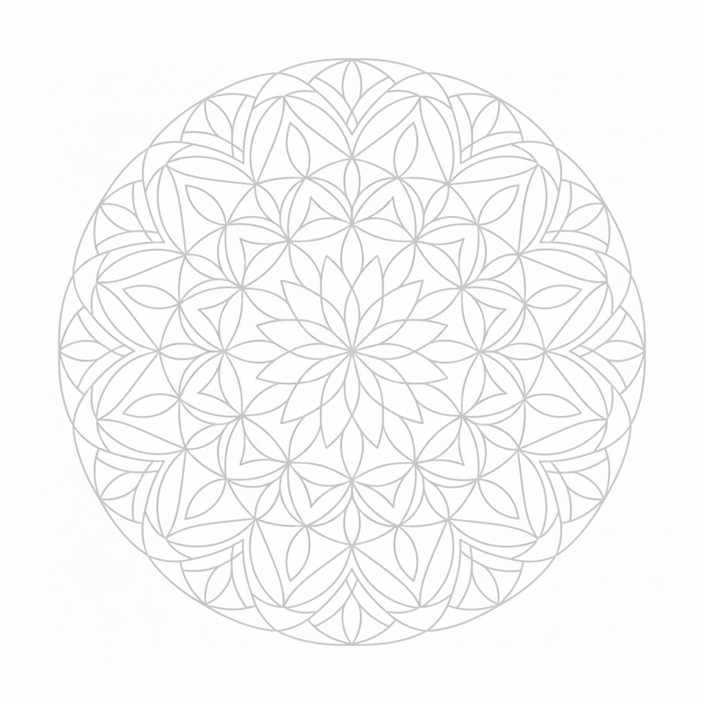 Radiant Bloom Flower of Life Mandala Template Mandalas