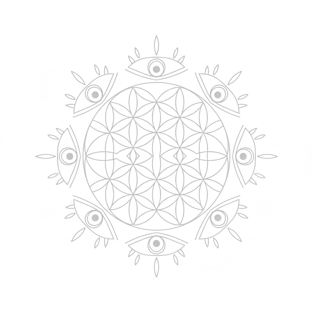 Sacred Vision Flower of Life Mandala Template Mandalas
