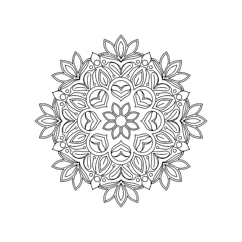 Serene Circle Mandala Template Mandalas