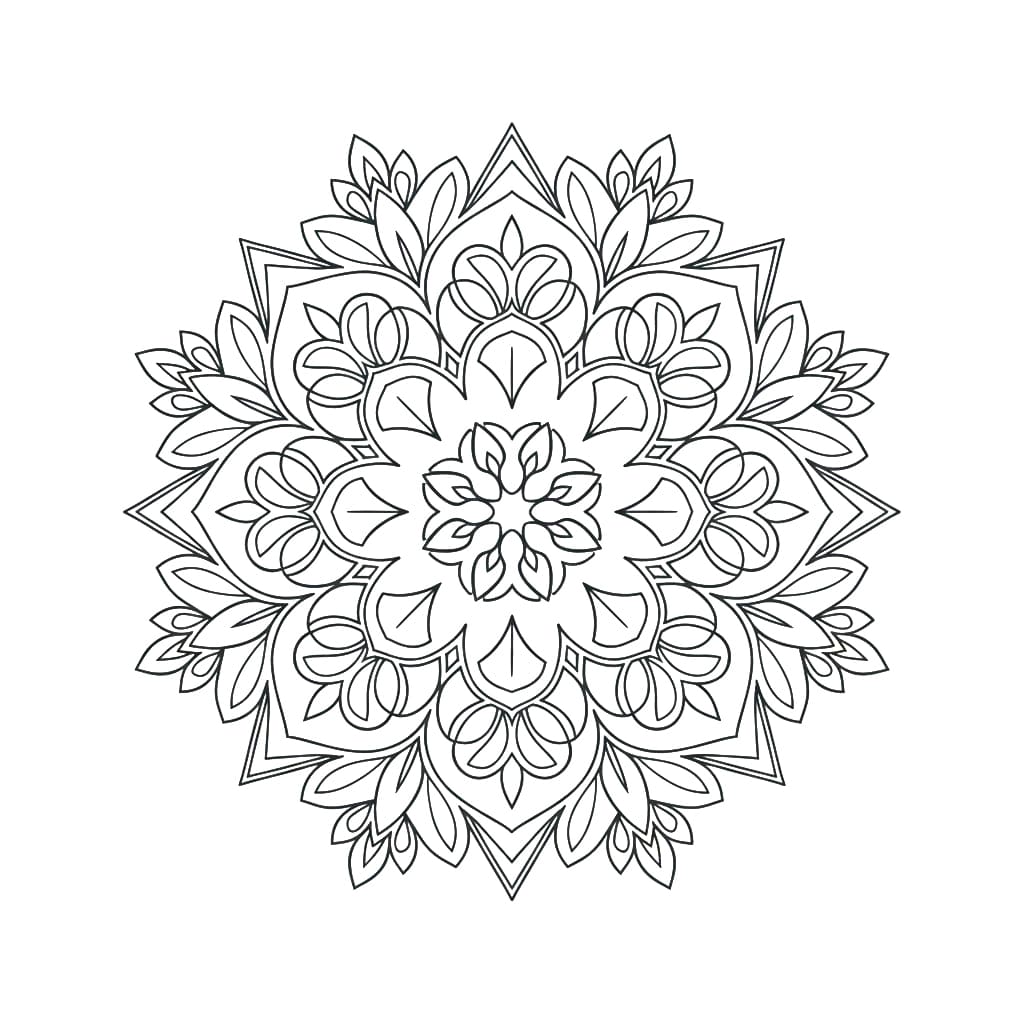 Silent Petal Modern Mandala Template Mandalas