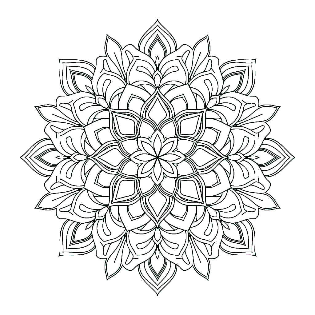 Soft Tide Circle Mandala Template Mandalas