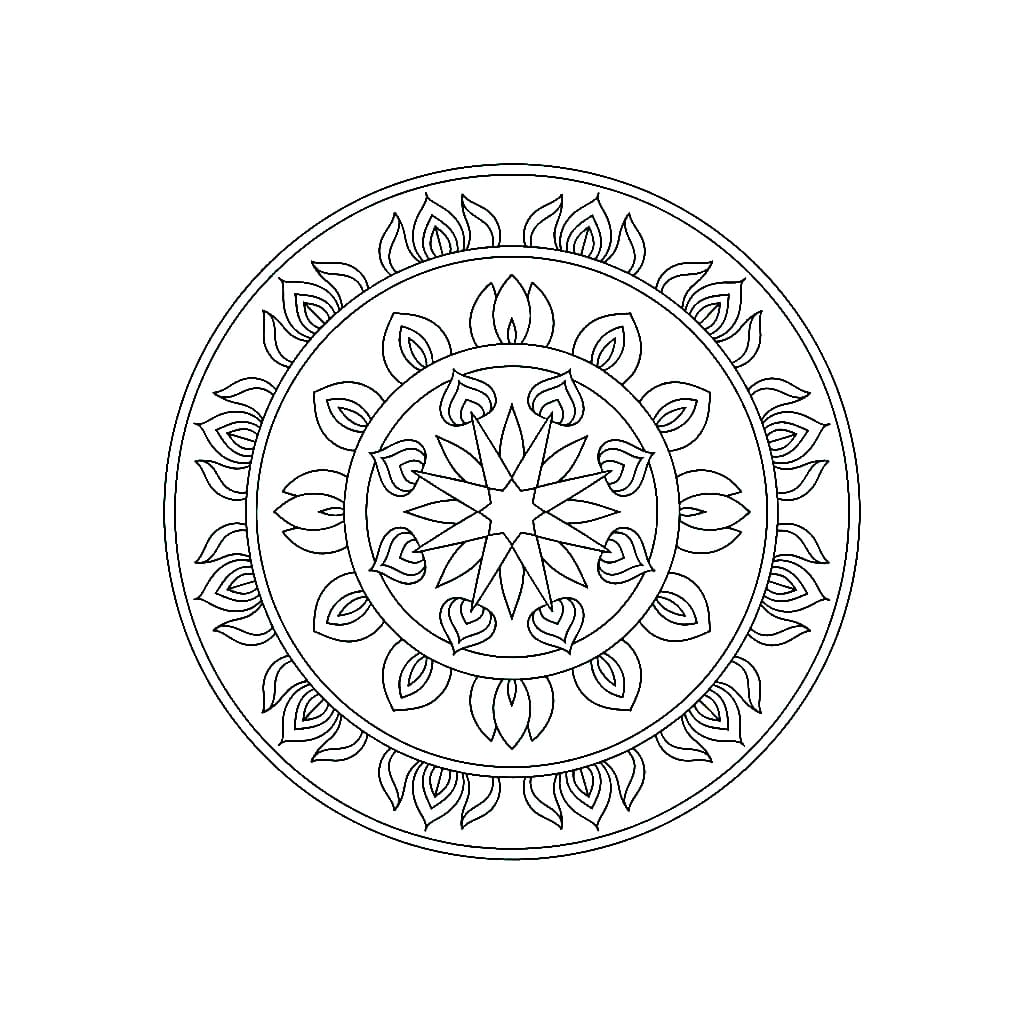 Solar Poise Modern Mandala Template Mandalas