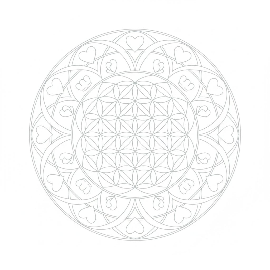 Soul Circle Flower of Life Mandala Template Mandalas