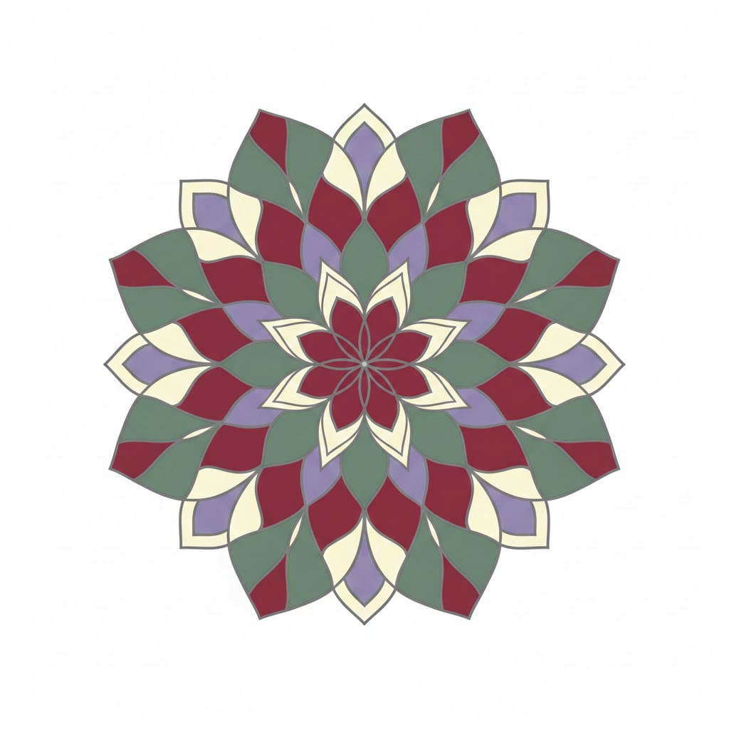 Still Bloom Modern Mandala Template Mandalas