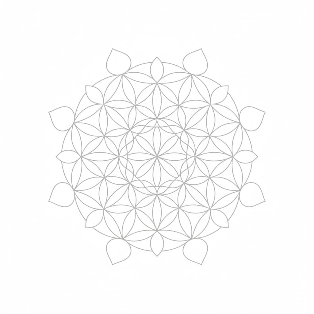 Subtle Energy Flower of Life Mandala Template Mandalas