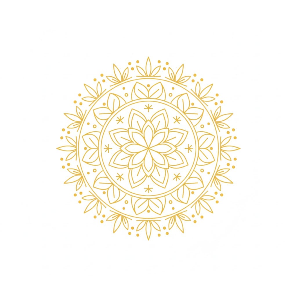 Sun Kissed Circle Mandala Template Mandalas