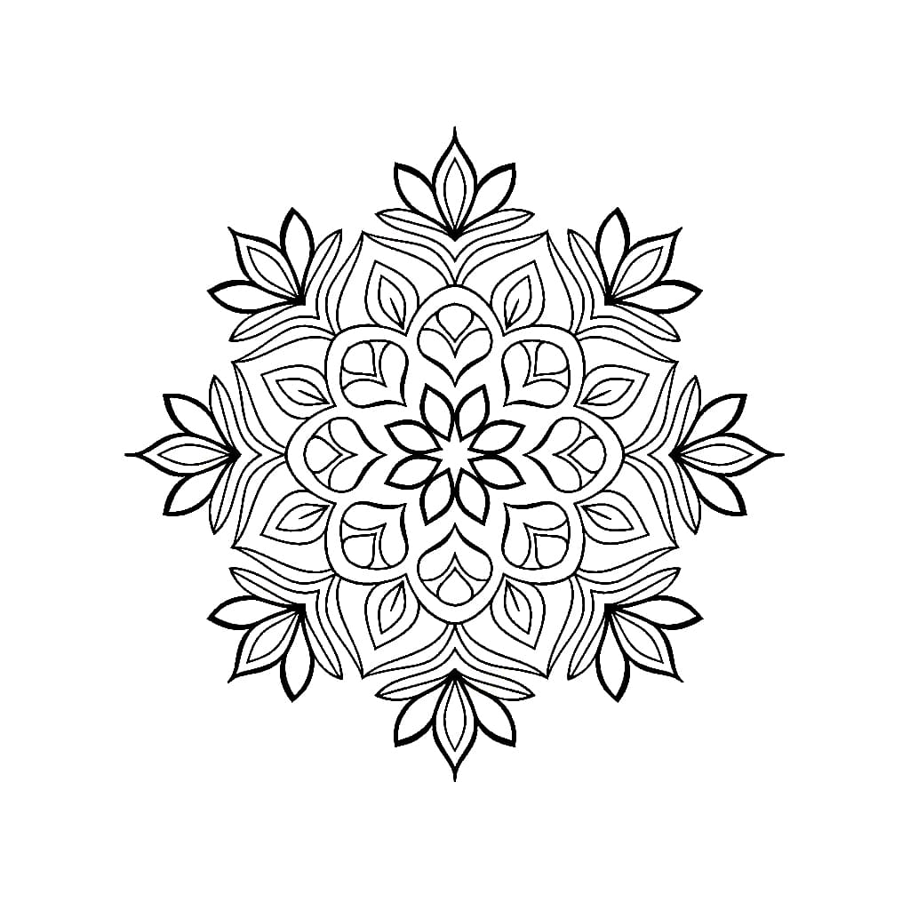Tranquil Circle Mandala Template Mandalas