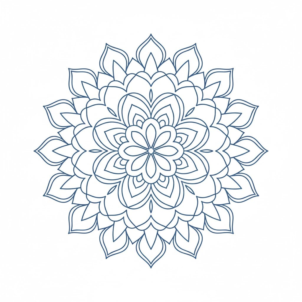 Tranquil Core Modern Mandala Template Mandalas