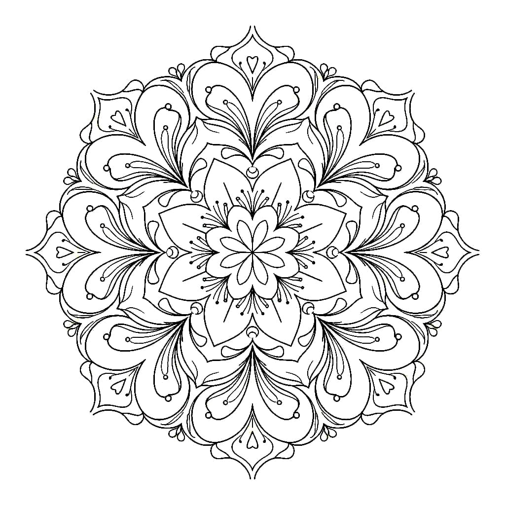 Velvet Calm Circle Mandala Template Mandalas