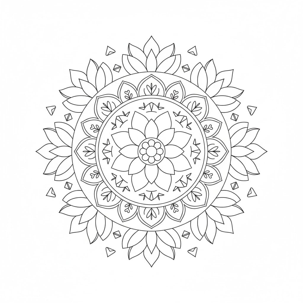 Zen Circle Mandala Template Mandalas