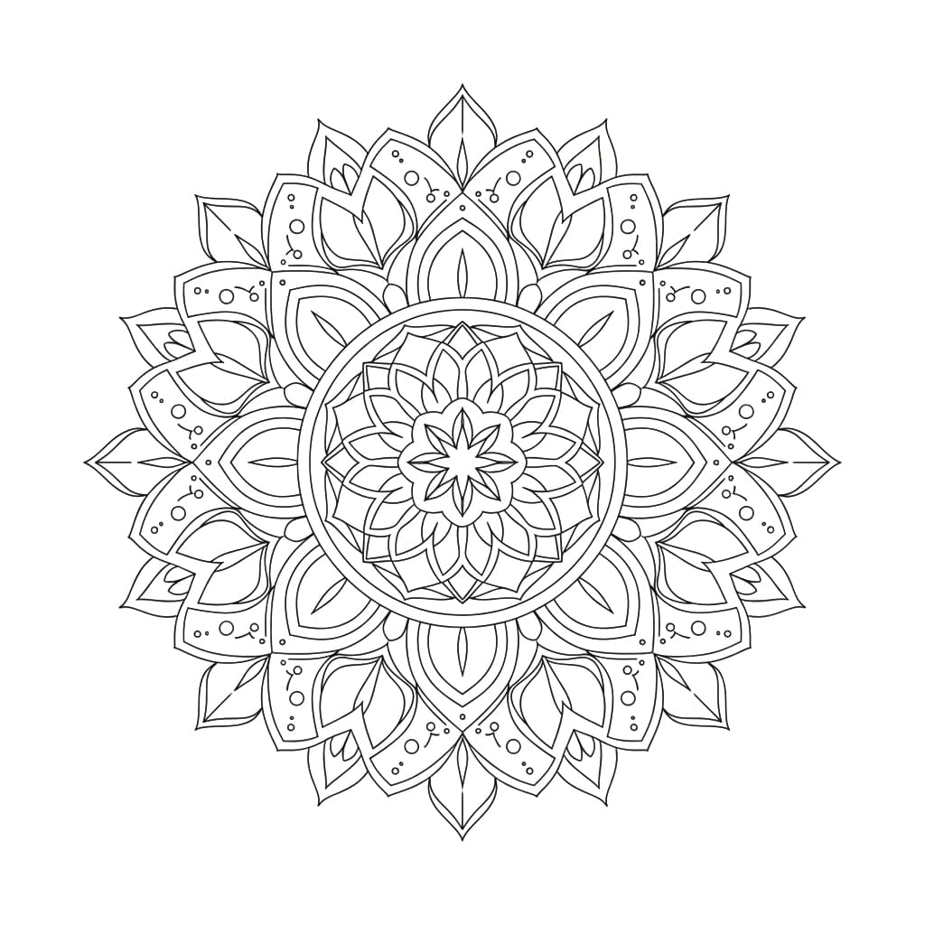 Airy Minimalist Mandala Template Mandalas