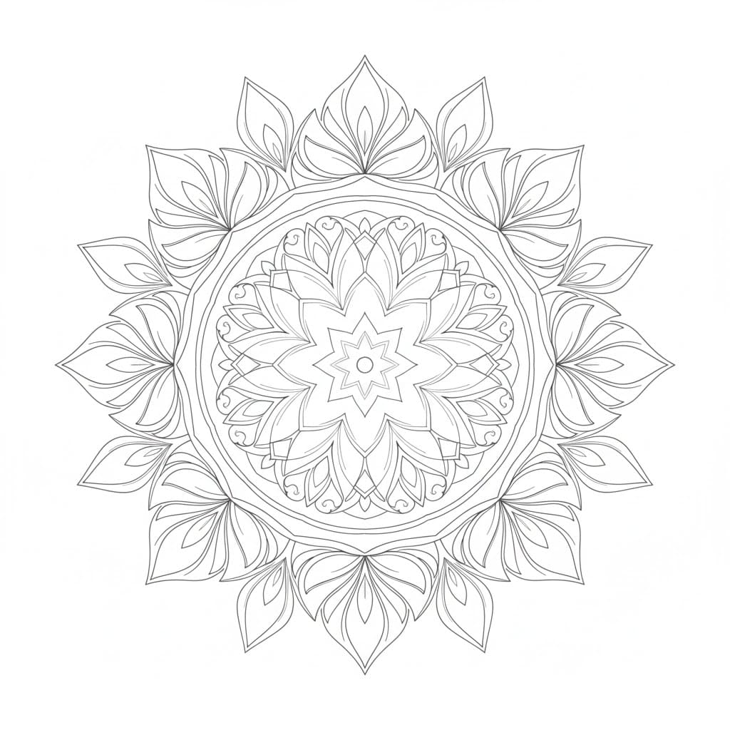 Arcane Flow Ornamental Mandala Template Mandalas