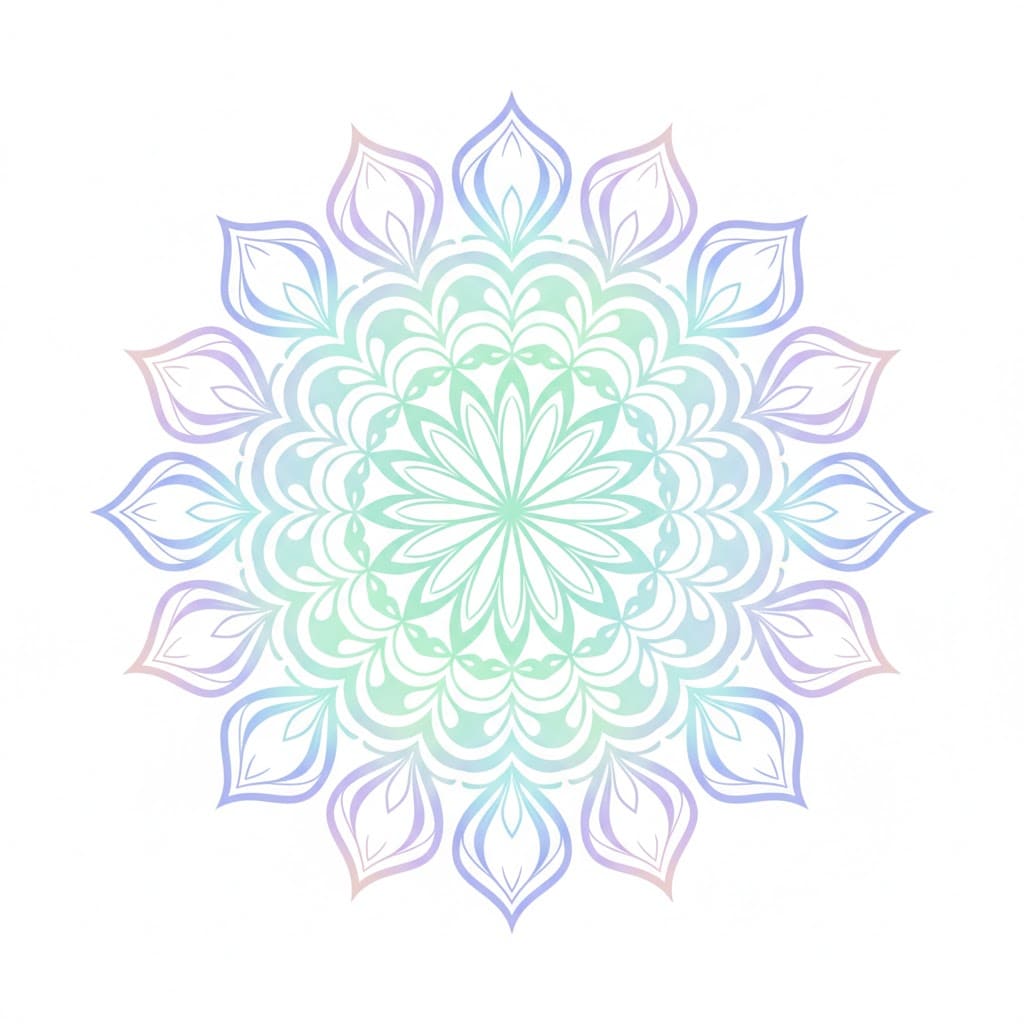Aurora Colorful Mandala Template Mandalas