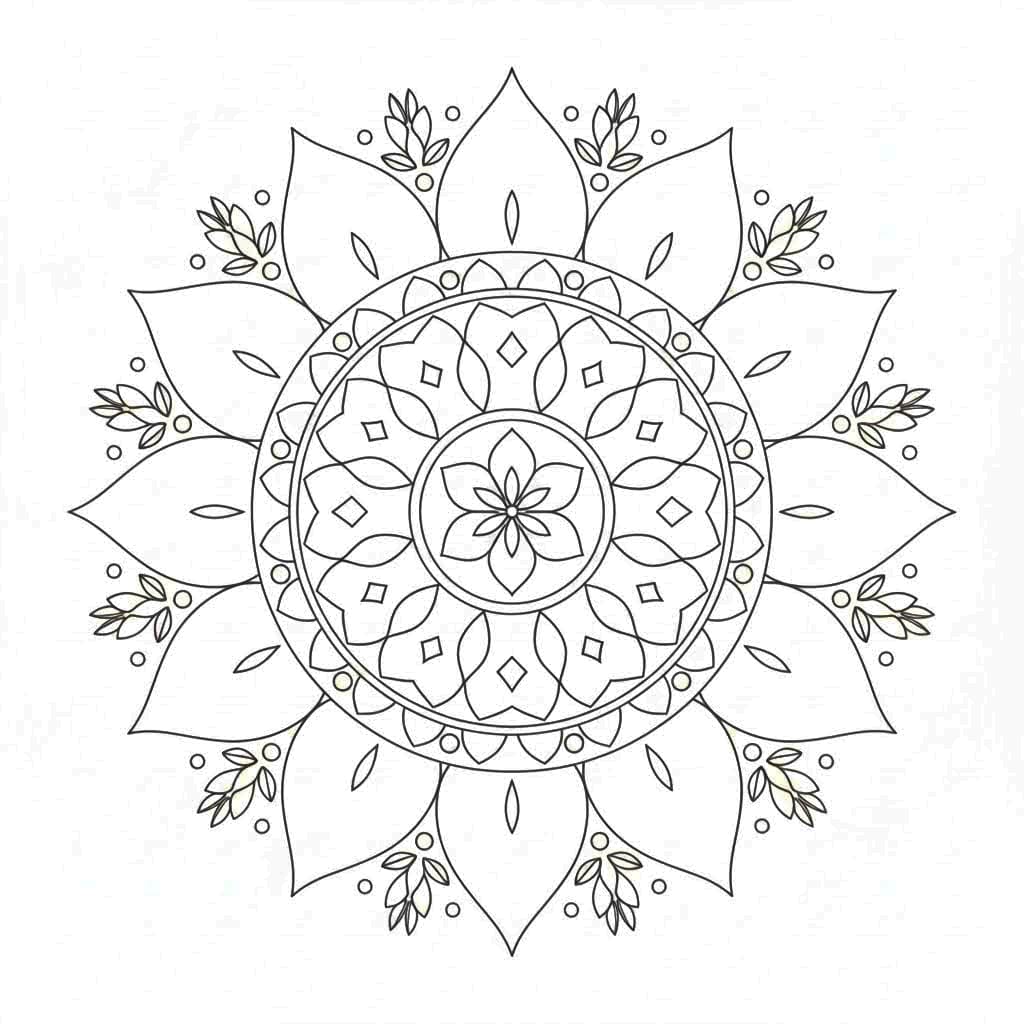 Balanced Spirit Ornamental Mandala Template Mandalas