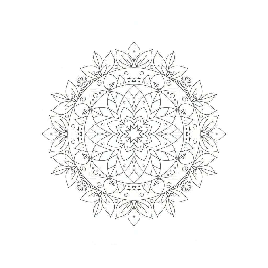 Balanced Stippled Mandala Template Mandalas