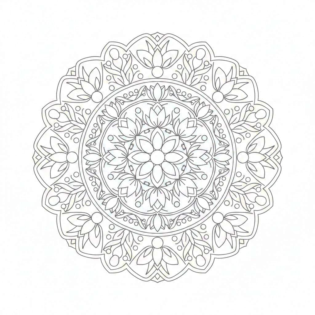 Blossom Floral Mandala Template Mandalas
