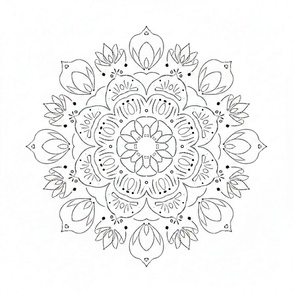 Calm Echo Stippled Mandala Template Mandalas