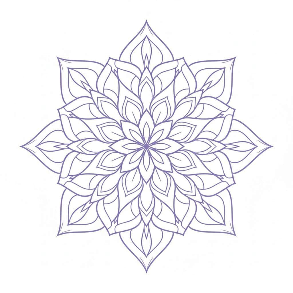 Calm Petals Floral Mandala Template Mandalas