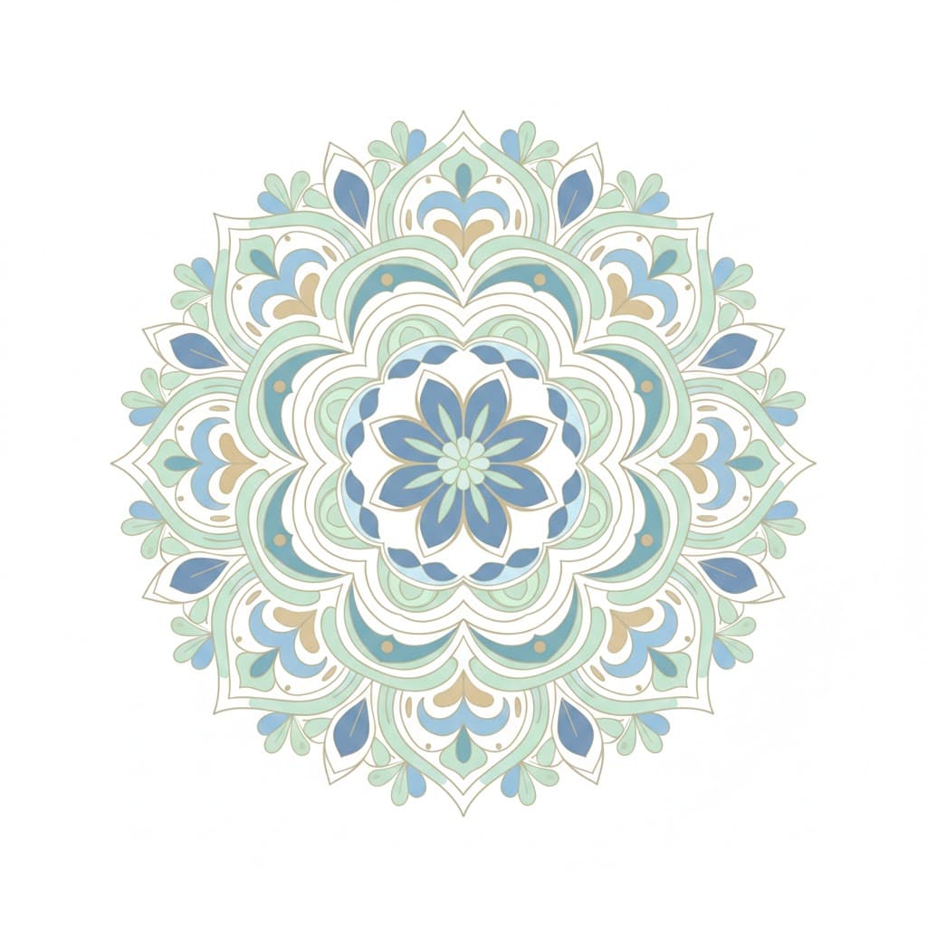 Calm Tide Boho Mandala Template Mandalas