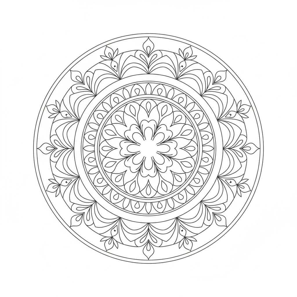 Celestial Radial Mandala Template Mandalas