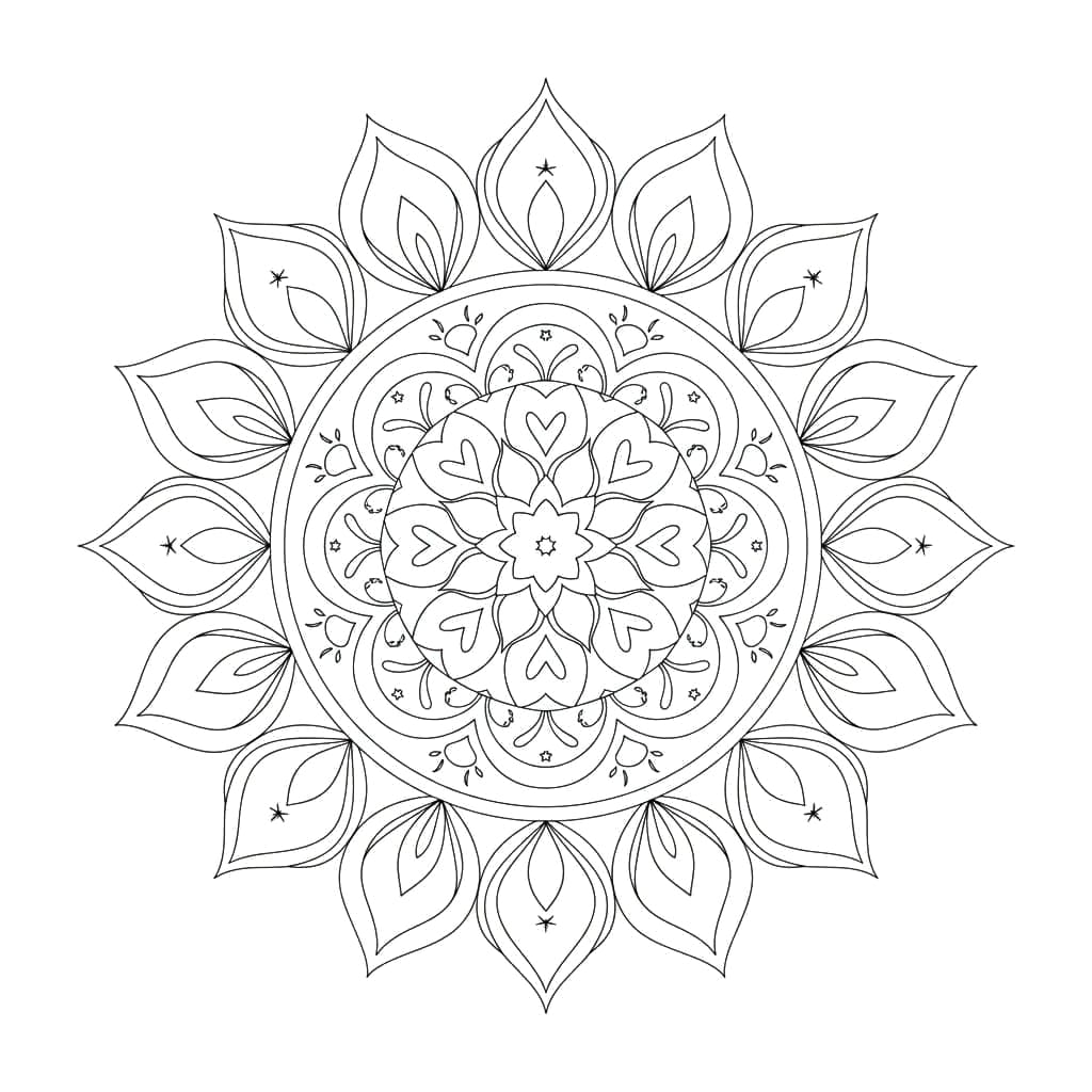 Celestine Intricate Mandala Template Mandalas