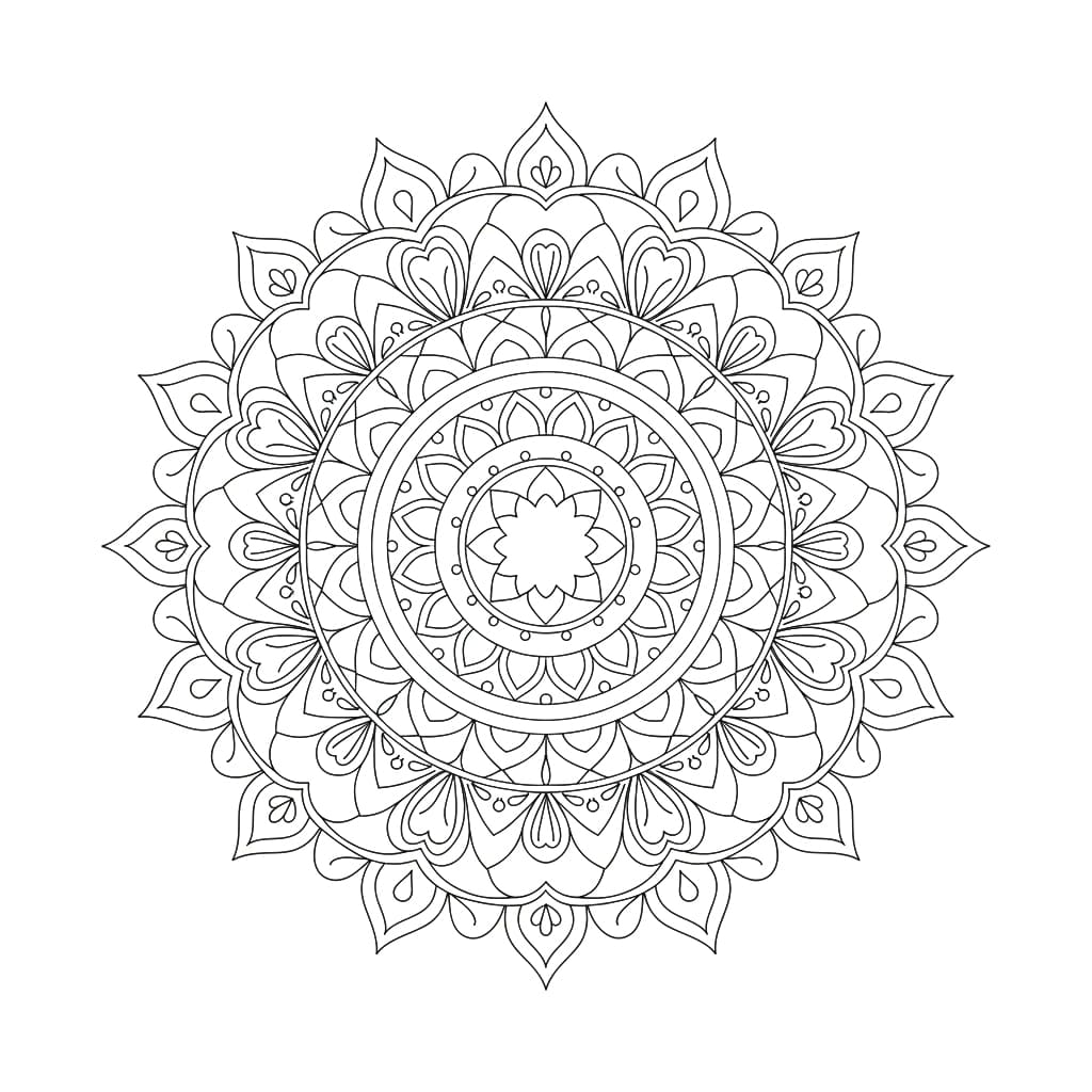 Clarity Minimalist Mandala Template Mandalas