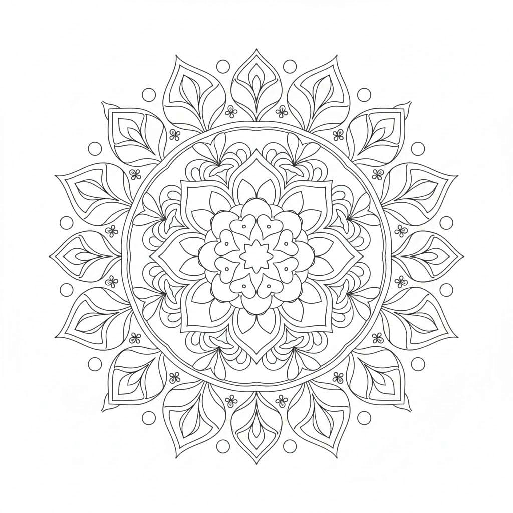 Clear Symmetry Ornamental Mandala Template Mandalas