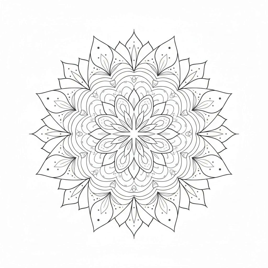 Cosmic Stippled Mandala Template Mandalas