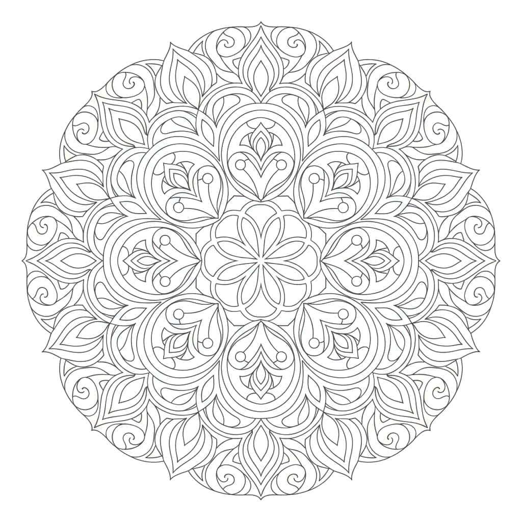 Crystal Intricate Mandala Template Mandalas