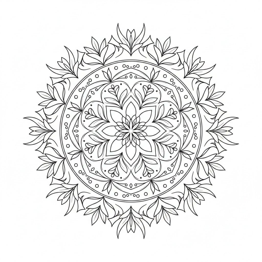 Dark Harmony Blackwork Mandala Template Mandalas