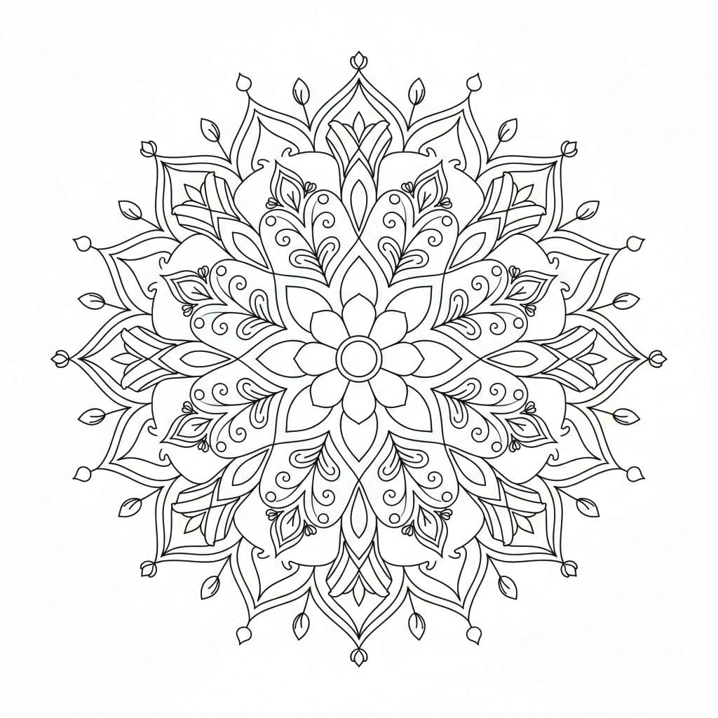 Delicate Crown Henna Mandala Template Mandalas