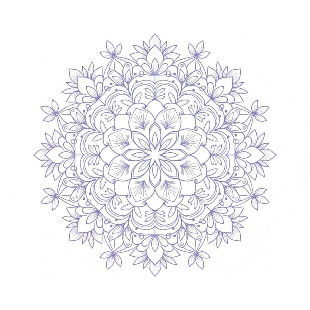 Delicate Floral Mandala Template Mandalas