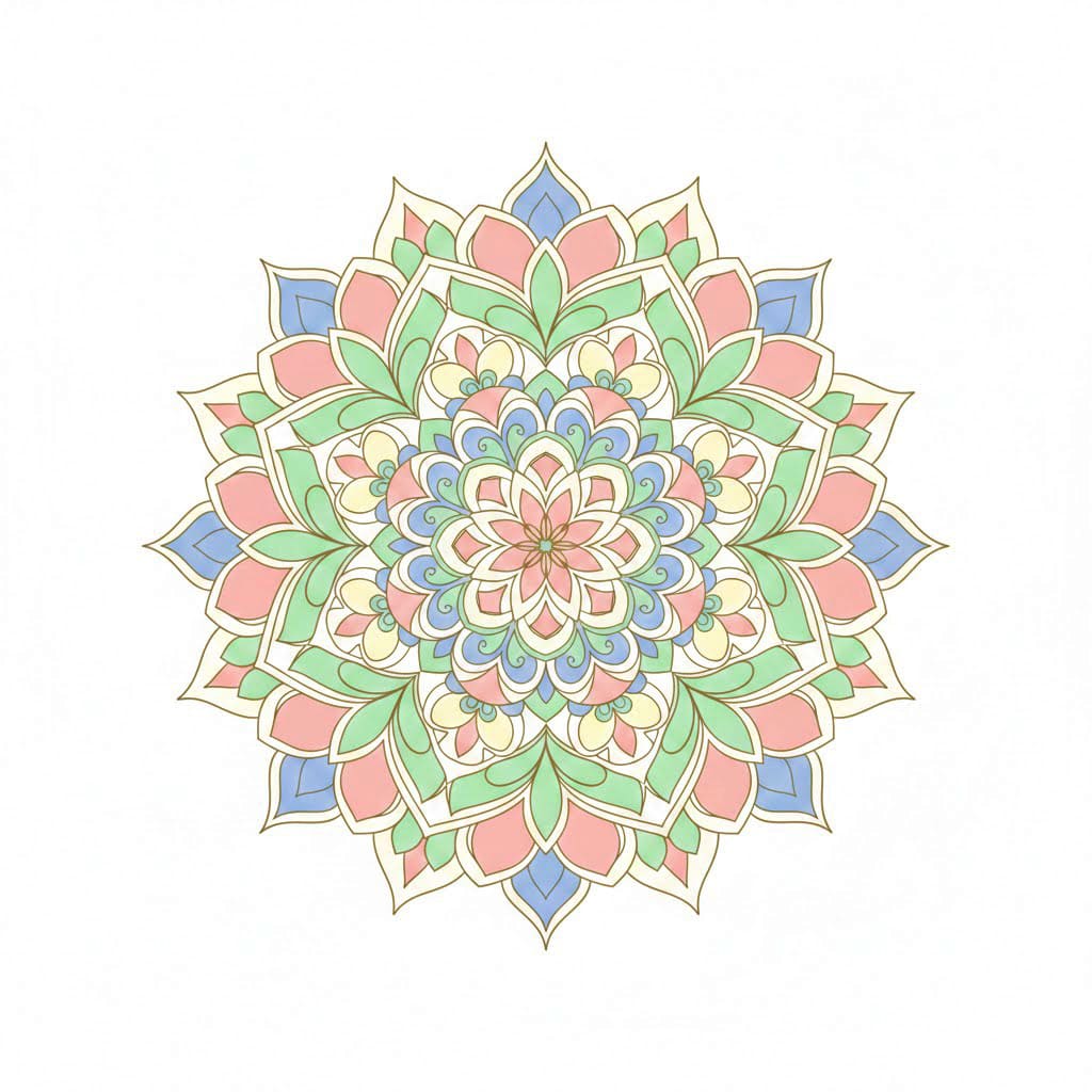 Delicate Layered Mandala Template Mandalas