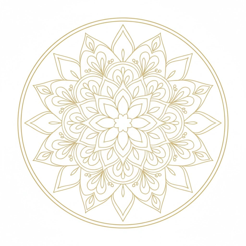Divine Order Symmetrical Mandala Template Mandalas