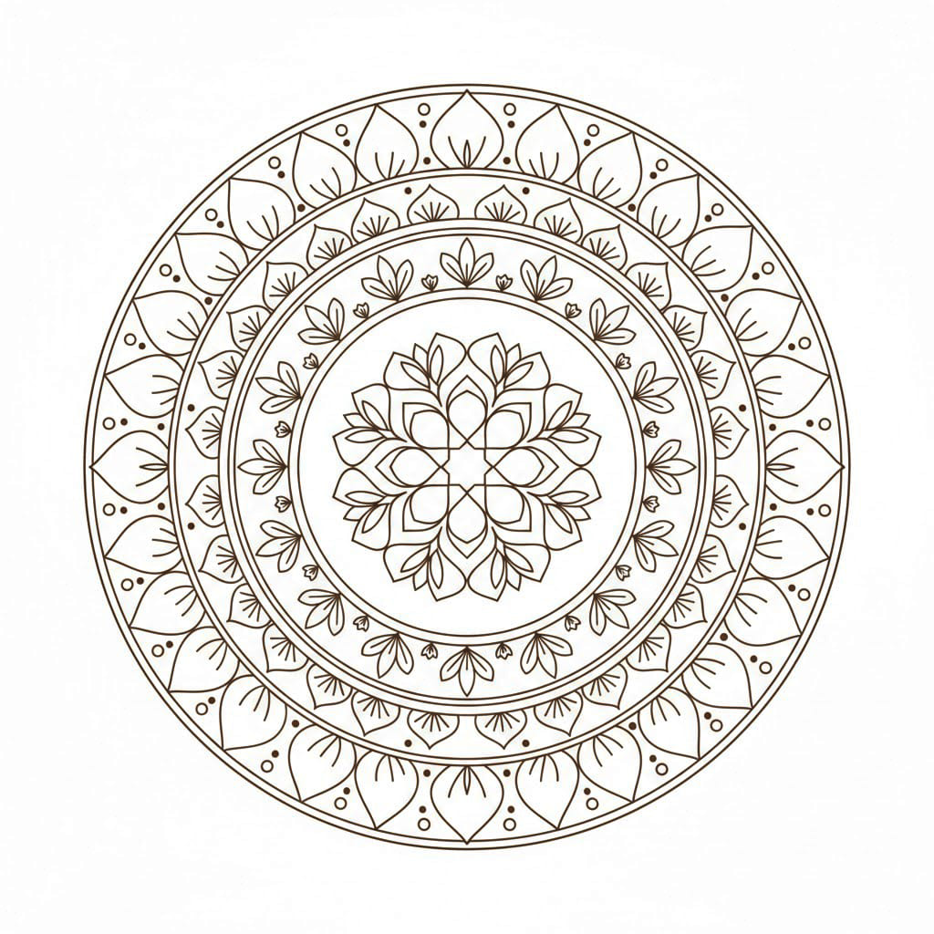 Divine Pattern Henna Mandala Template Mandalas