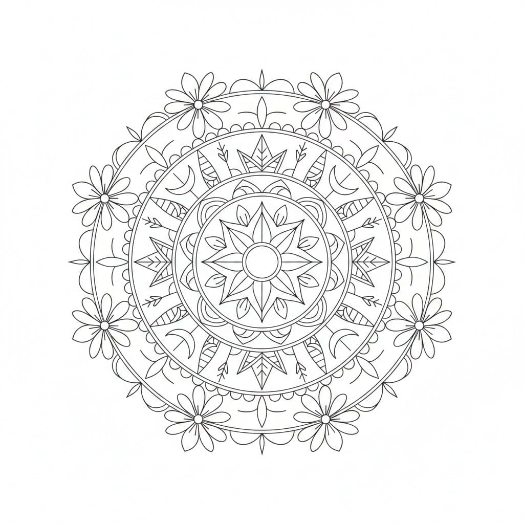 Earthbound Tribal Mandala Template Mandalas