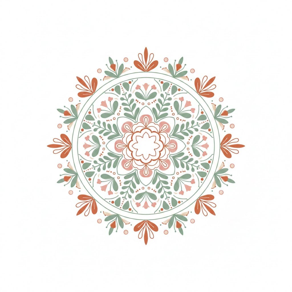 Earthy Boho Mandala Template Mandalas