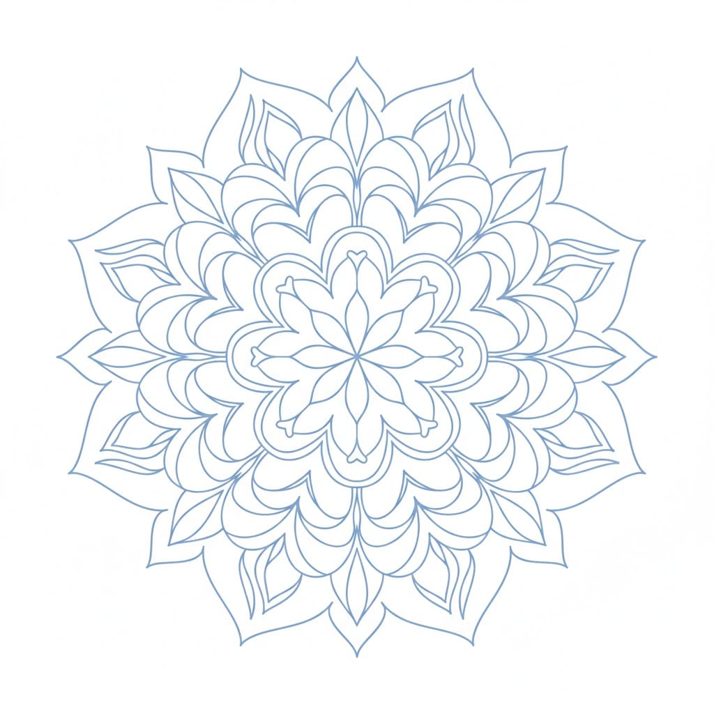 Elegant Form Symmetrical Mandala Template Mandalas